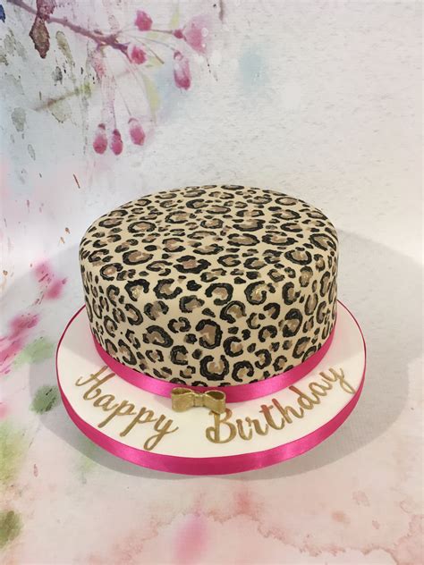 pink cheetah cake